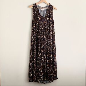 WORLD MARKET Sleeveless Floral MIDI Dress NWT